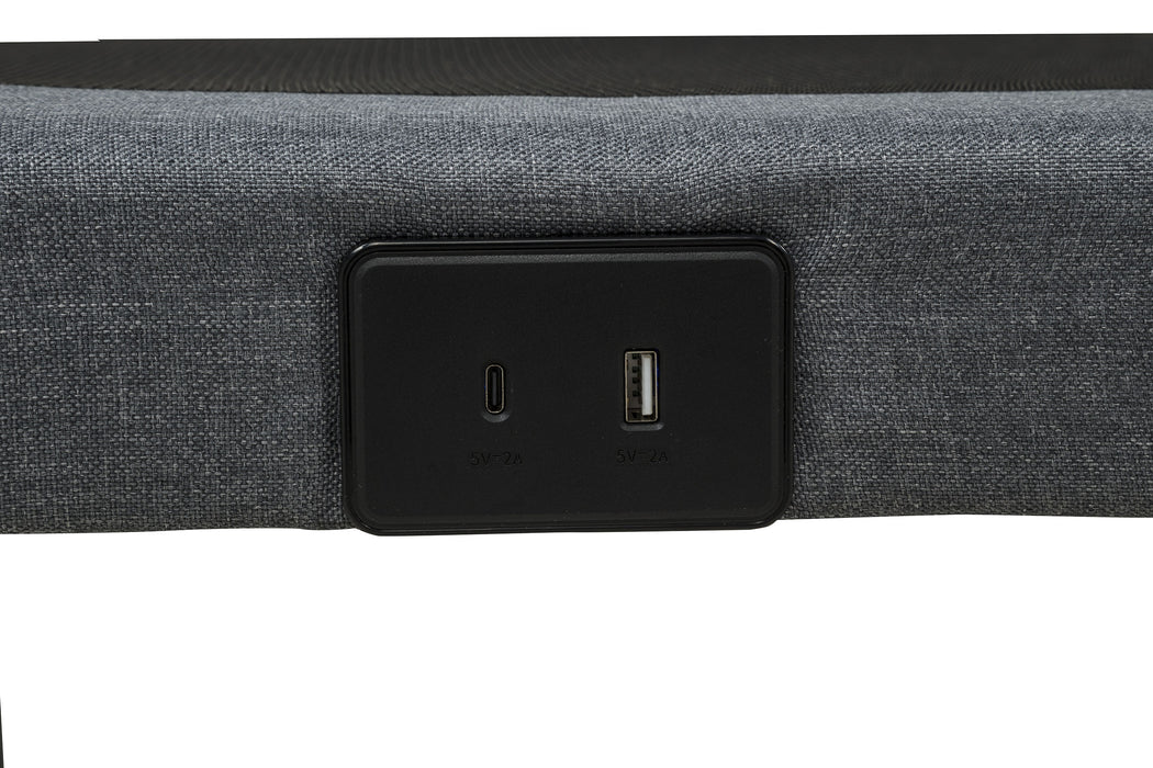 Weston Twin Dual-Motor Massage Adjustable Bed Base in Black and Grey