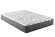 CoasterEveryday Hayes California King firm hybrid mattress with tight top in white, showcasing its plush surface and sturdy construction.