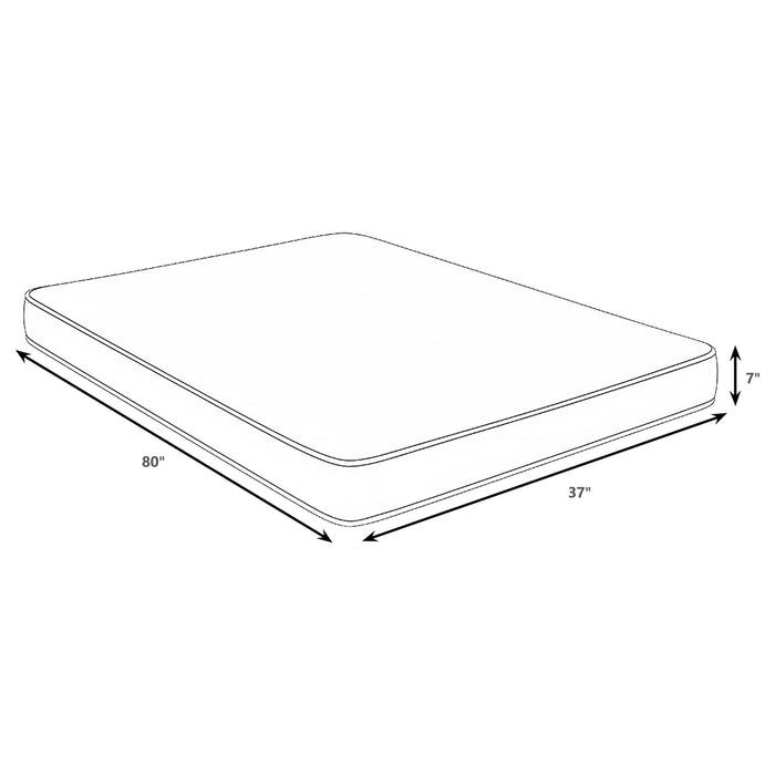 Kenyon 7-inch Twin XL bamboo cover firm foam mattress by CoasterEveryday showing a close-up of the bamboo cover and foam surface.