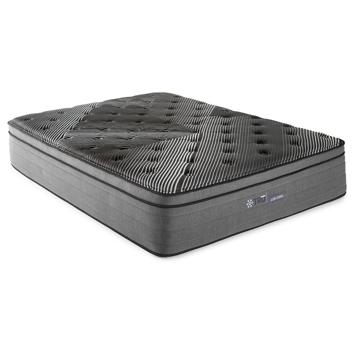 Montlake 15-inch Queen Cool Euro Top Foam Hybrid Mattress by CoasterEveryday with plush top and supportive base, shown on a bed.