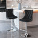 Set of 2 Giga modern upholstered swivel barstools with adjustable height, tufted backs, ideal for kitchen islands and home pubs.