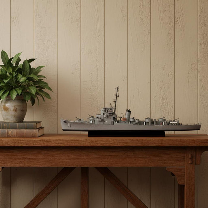 Hand Painted Model Boat (624338) - Gray