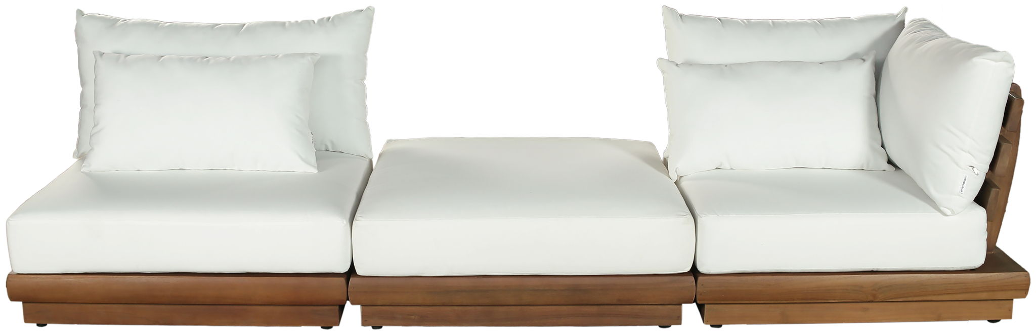 Mirella - 3 Piece Water Resistant Fabric Upholstered Outdoor Patio Modular Sofa