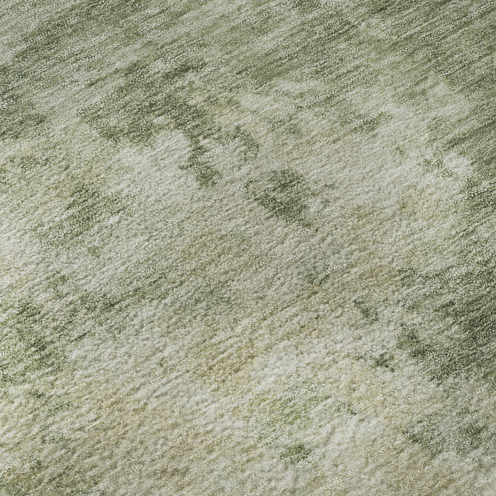 10' X 14' Abstract Washable Area Rug With UV Protection (716966) - Sage / Beige