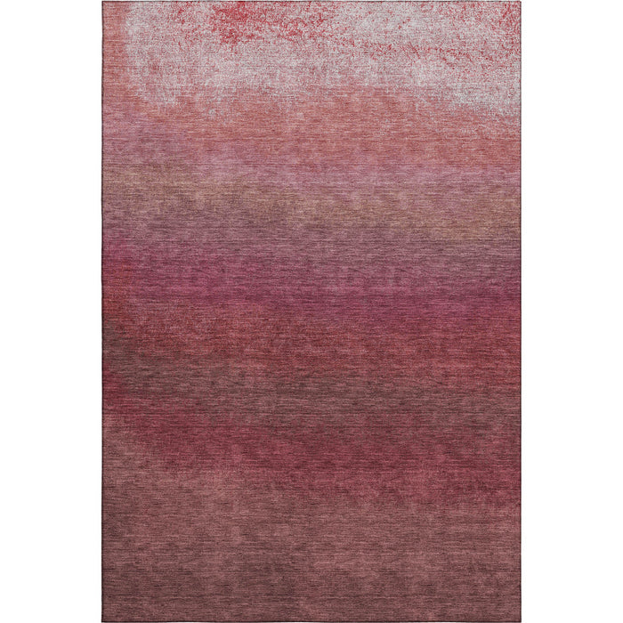 10' X 14' Ombre Washable Area Rug With UV Protection (710945) - Red / Blush