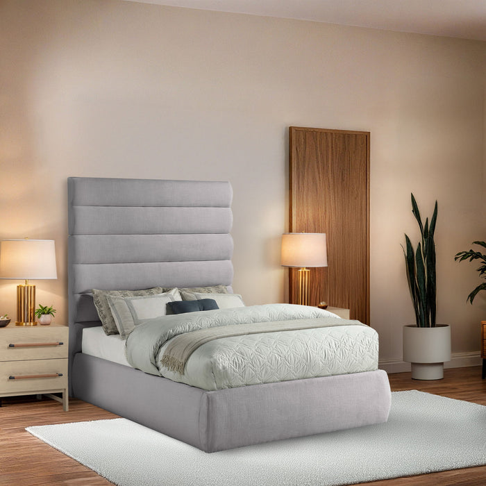 Adam - Linen Fabric Bed With 70.5" Headboard