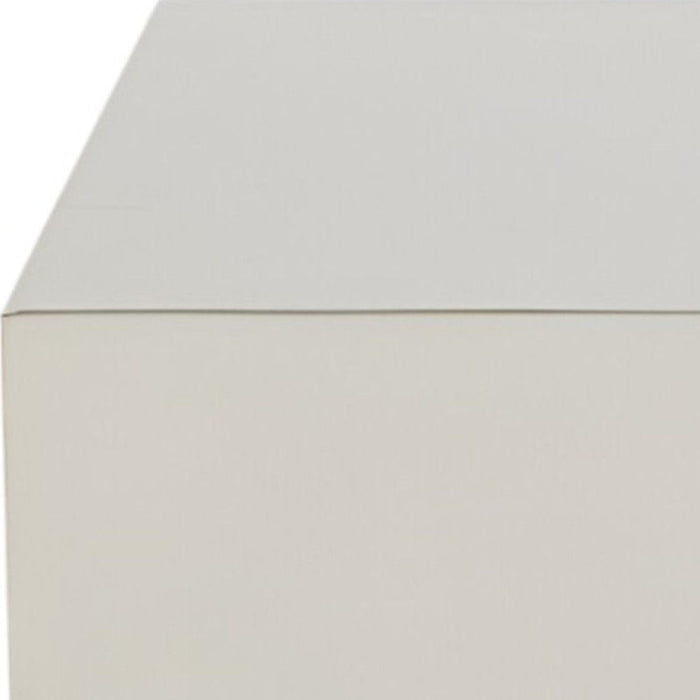 Modern Stainless Steel Coffee Table - Brushed Silver