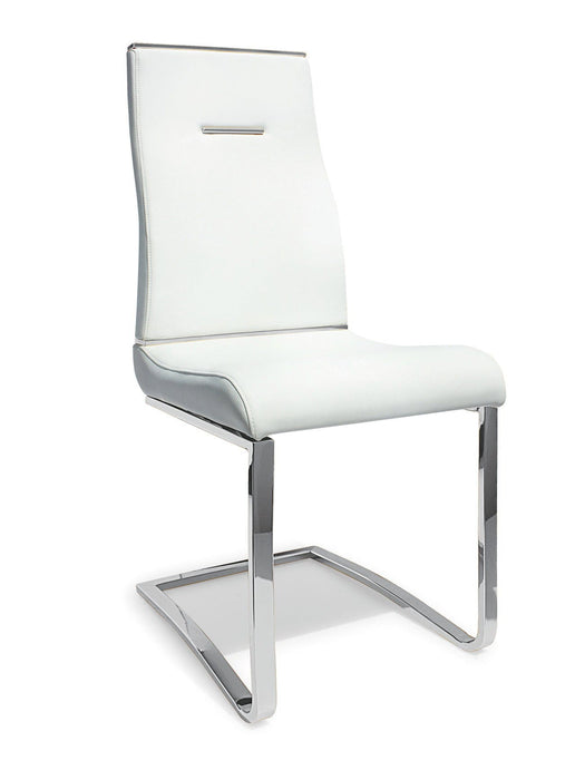 Dining Upholstered Side Chairs (Set of 2) - Silver / White