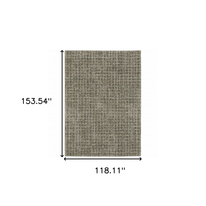 10' x 13' Geometric Power Loom Area Rug - Gray