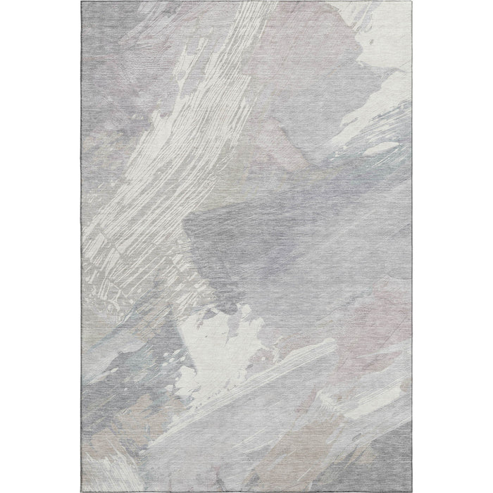 10' X 14' Abstract Washable Area Rug With UV Protection (694146) - Beige / Gray / Silver