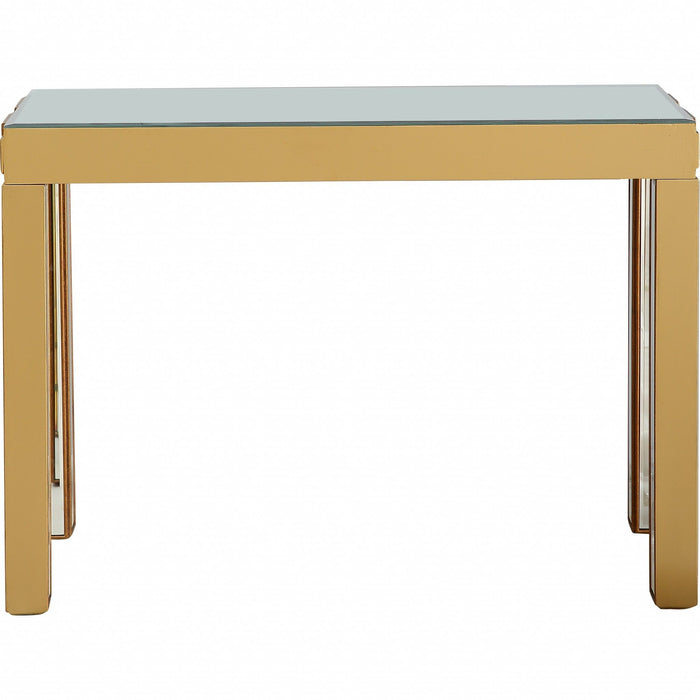 43" Mirrored Glass Console Table - Gold
