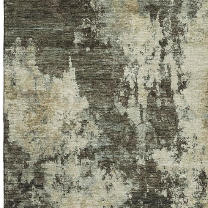 10' X 14' Abstract Washable Area Rug With UV Protection (716936) - Brown / Beige