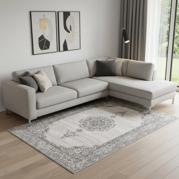 9' X 12' Abstract Area Rug (581785) - Gray