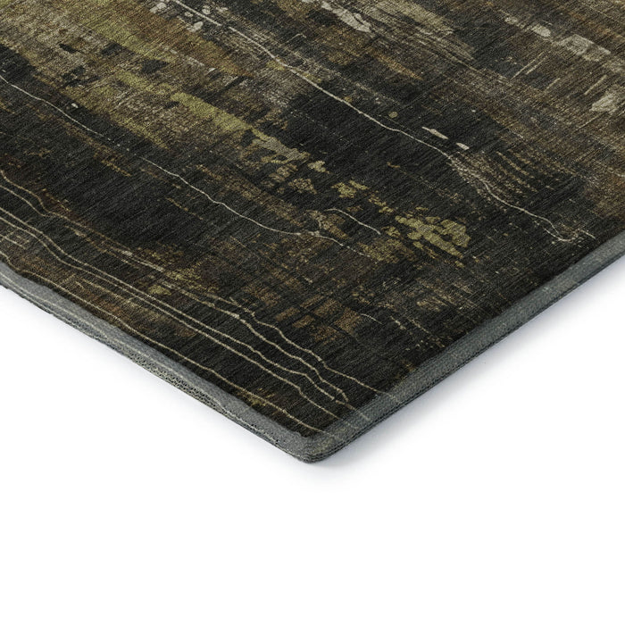10' X 14' Abstract Washable Area Rug With UV Protection (697092) - Beige / Charcoal / Ivory