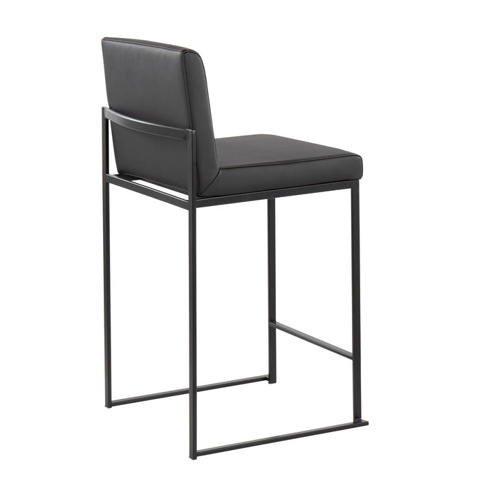 Fuji - High Back Counter Stool - Black Legs