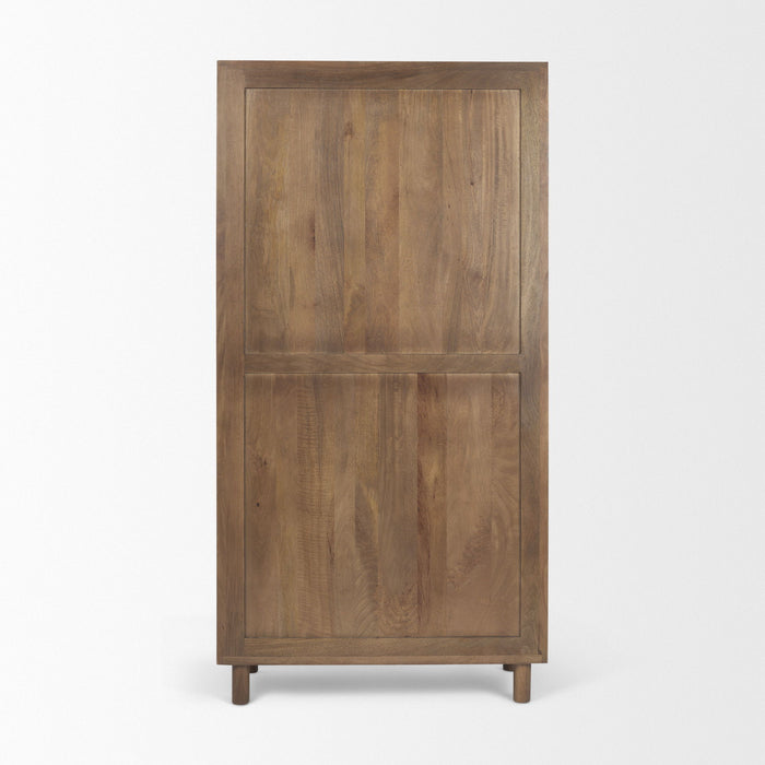 Curio Cabinet With Two Doors - Brown