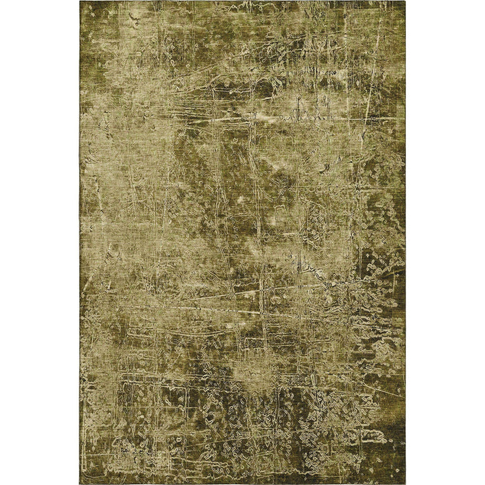 10' X 14' Abstract Washable Area Rug With UV Protection (649018) - Brown / Ivory