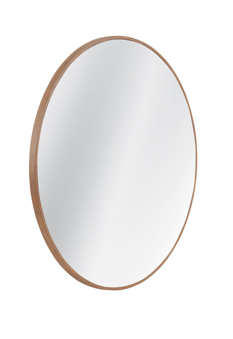 Florets - Round Wall Mirror - Light Brown