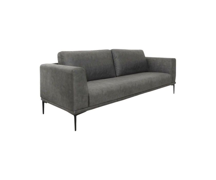Modern Loveseat With Removable Cushions - Dark Gray