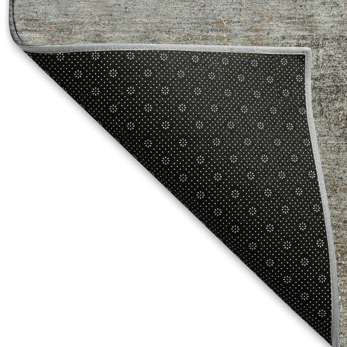 10' X 14' Abstract Washable Area Rug With UV Protection (693174) - Khaki / Silver / Blue