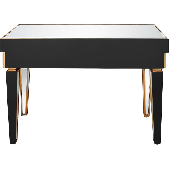 Mirrored Glass Console Table - Silver And Gold And Silver