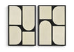 Mango wood wall decor by Meridian Furniture featuring two-piece wall art with natural, textured finish for stylish home decoration.