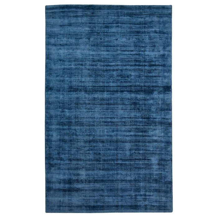 4' X 6' Striped Hand Woven Area Rug - Dark Blue