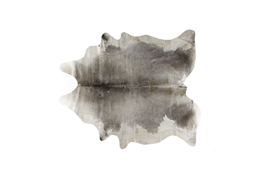 5' x 7' Cowhide Hand Knotted Area Rug - Gray And White