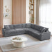 Giga convertible L-shaped sectional sofa with armrest storage, cup holders, USB charger, oversized modular design for comfy living space.