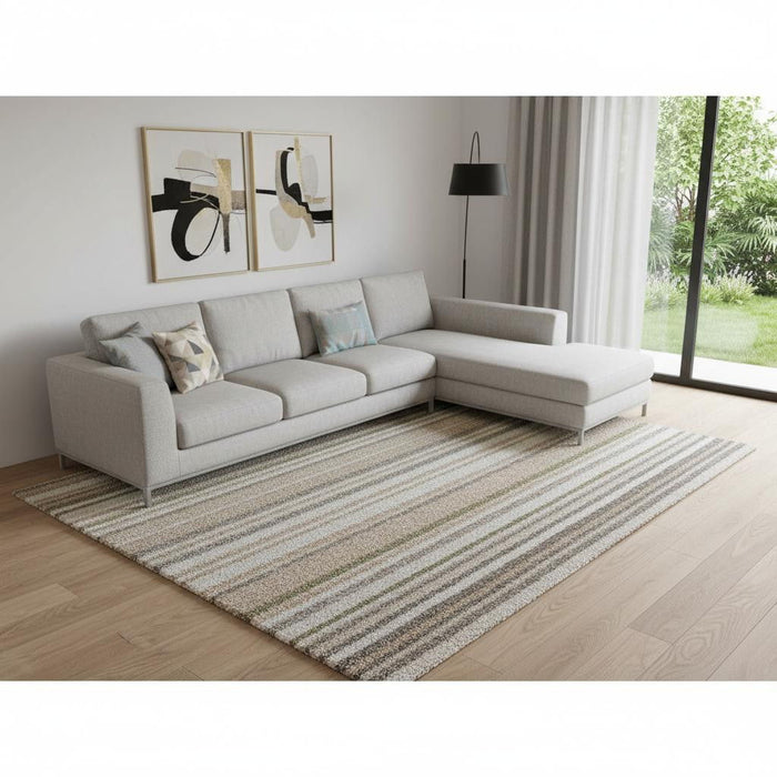10' X 13' Geometric Area Rug (722280) - Blue / Ivory