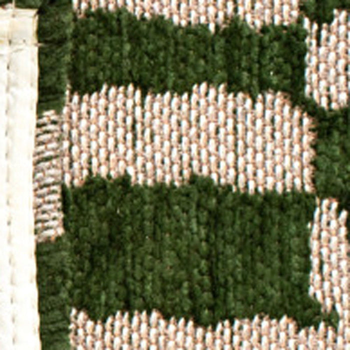 5' X 7' Geometric Berber Washable Area Rug With UV Protection (609860) - Green / Beige