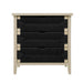Giga 3-drawer sideboard with natural seaweed decor doors, adjustable shelves, storage cabinet for living room or kitchen.