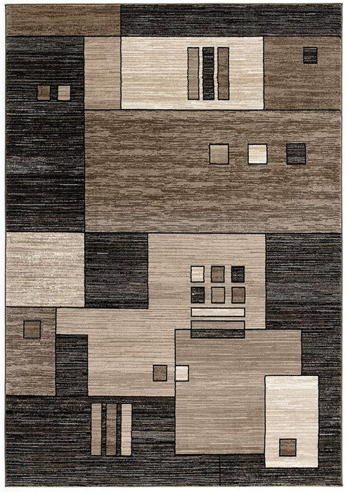 8' x 10' Abstract Dhurrie Area Rug - Beige