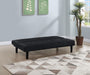 CoasterEveryday Stanford black upholstered tufted convertible sofa bed in upright position
