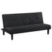 Stanford black upholstered tufted convertible sofa bed by CoasterEveryday