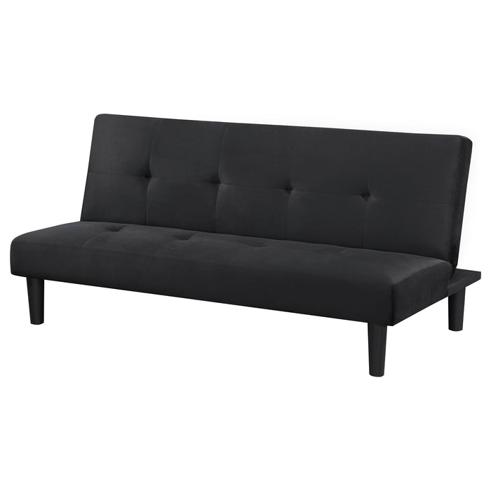 CoasterEveryday Stanford black upholstered tufted convertible sofa bed񎟀