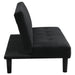 CoasterEveryday Stanford black upholstered tufted convertible sofa bed, front view