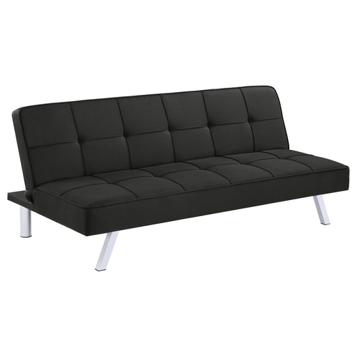 CoasterEveryday Joel black upholstered tufted convertible sofa bed with adjustable backrest