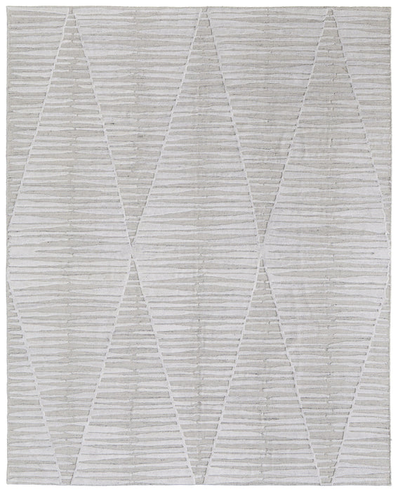 12' x 15' Geometric Hand Woven Area Rug - Ivory