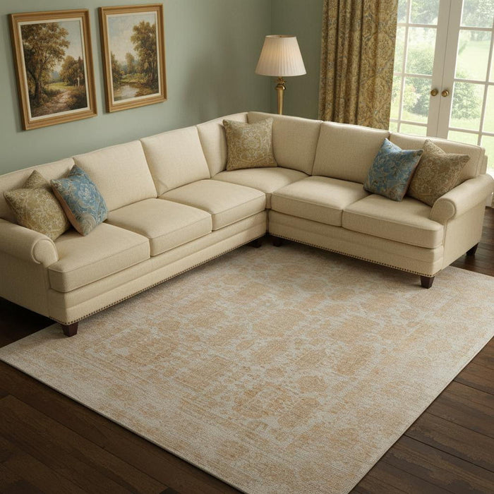 8' X 10' Oriental Hand Woven Area Rug (722272) - Blue / Ivory