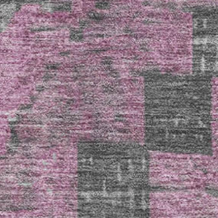 10' X 14' Diamond Washable Area Rug With UV Protection (707053) - Blush / Charcoal / Gray