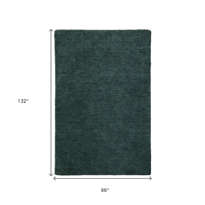 8' X 11' Hand Woven Area Rug - Green