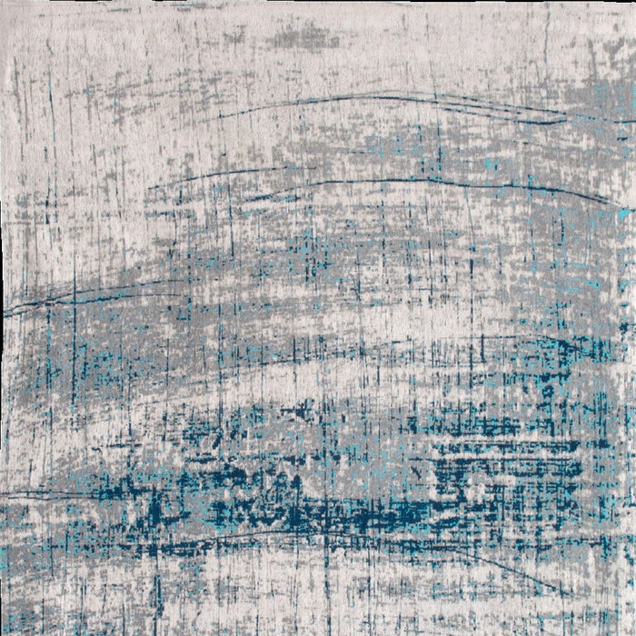 8' x 11' Abstract Non Skid Area Rug - Blue And Gray