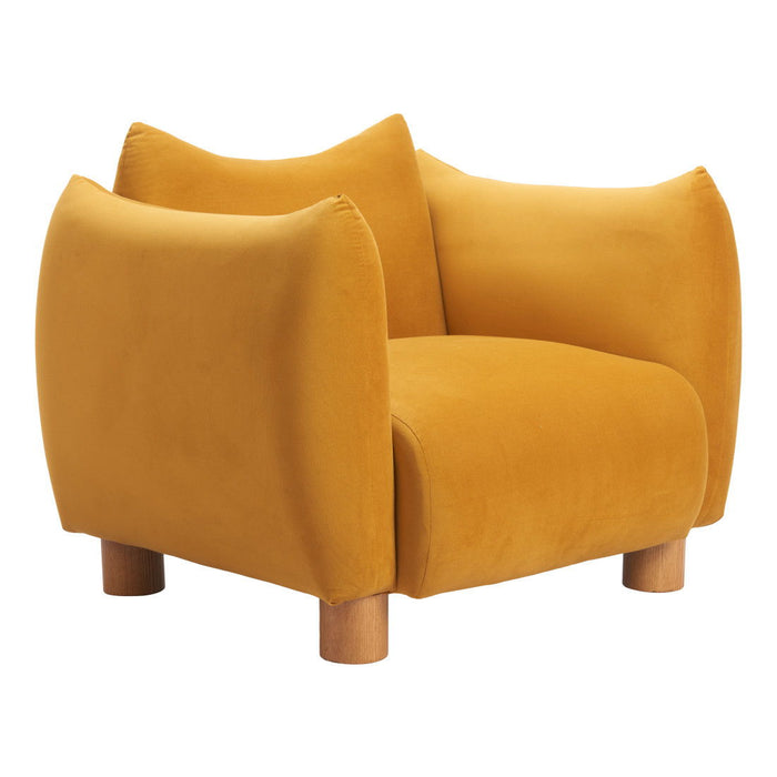 Mustard Upholstered Arm Chair - Mustard / Yellow