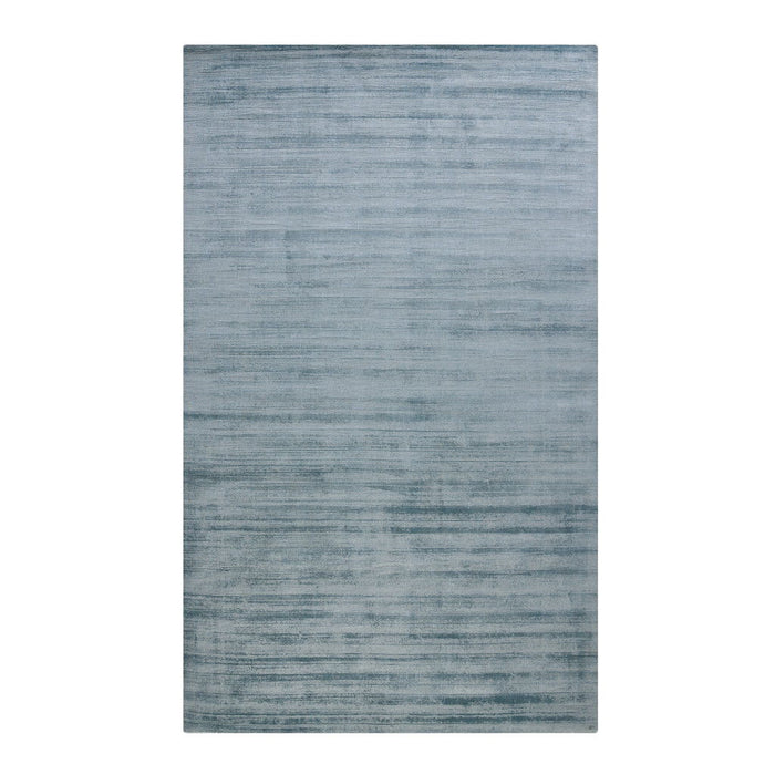 4' X 6' Striped Hand Woven Area Rug - Light Blue And Dark