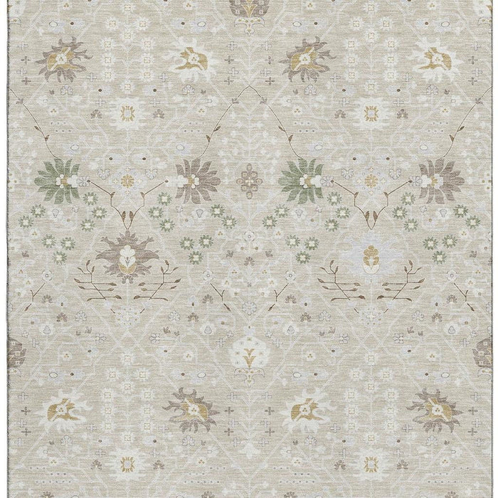 10' X 14' Oriental Washable Area Rug With UV Protection (679180) - Beige / Ivory / Taupe