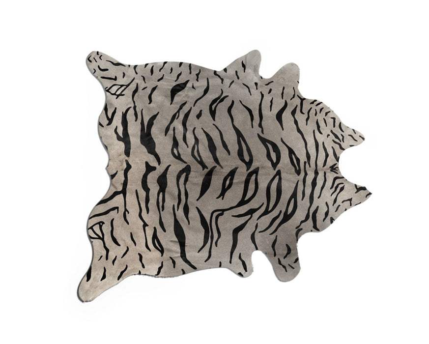 6' x 7' Cowhide Cowhide Area Rug - Gray And Black