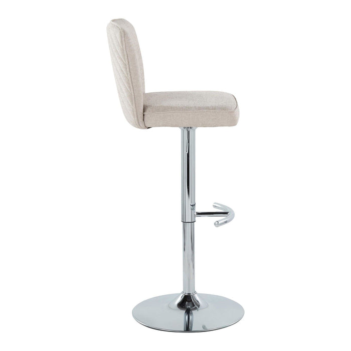 Henry - Adjustable Barstool With Swivel - Chrome Metal (Set of 2)