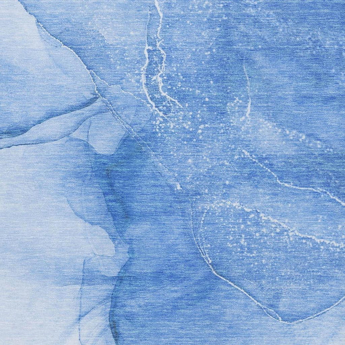3' X 5' Abstract Washable Area Rug With UV Protection (646853) - Blue / Ivory