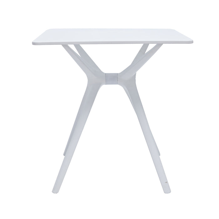 28" Heavy Duty Plastic Trestle Base Dining Table - White